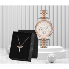 Forentina Rose Melek Kolye & Saat Hediye Set PS2691